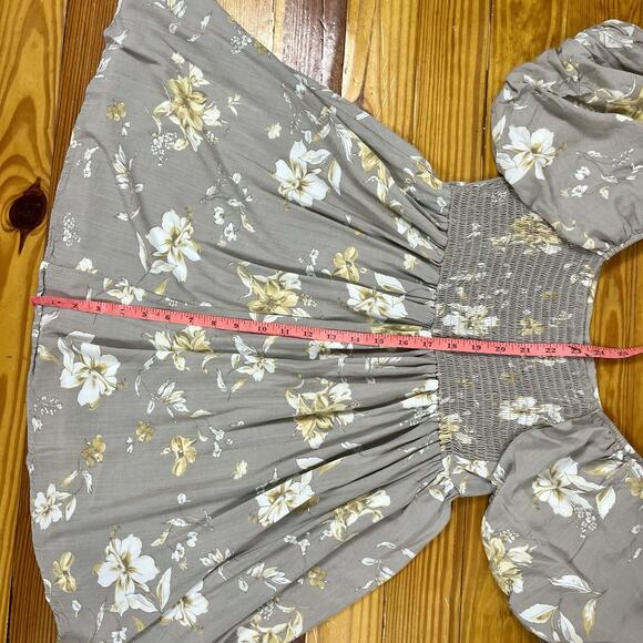 Babydoll Puff Sleeve Floral Dress Sz S Cottagecore Milkmaid USA Hashtag In Trend - Picture 11 of 16